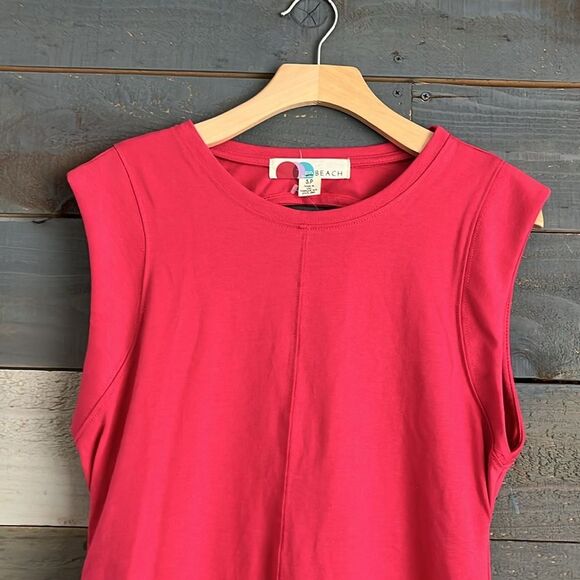 Free People Beach Red Cotton Sleeveless Open Back Maxi Dress S - Picture 4 of 11